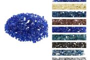 35 LBS Fire Glass 1/2-Inch Fireplace Glass Rocks for Firepit Cobalt Blue