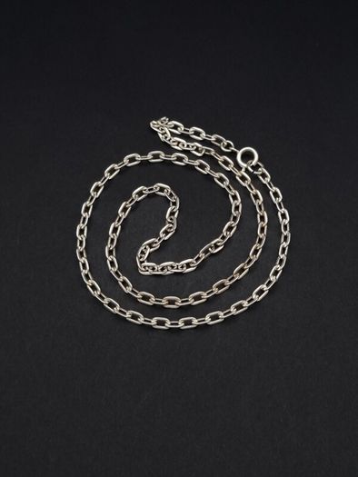 Vintage Signed 925 Sterling Silver Anchor Link Chain, Full British Hallmarks 1977