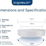 LED Ceiling Light, 18W Daylight White Ceiling Lights, 6500K Kitchen Lights Ceiling, 2100LM Cool White LED Ceiling Lights for Bedroom, Living Room, Hallway, Outside Image 2