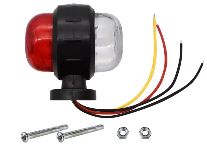 x2PCS Truck Trailer Lights LED Side Marker Indicators Lorry Tractor Signal Lights Parking Light Red/White