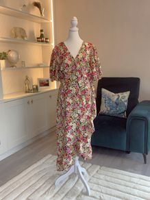 Ladies Multi Coloured Faux Wrap Dress from F&F