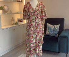 Ladies Multi Coloured Faux Wrap Dress from F&F