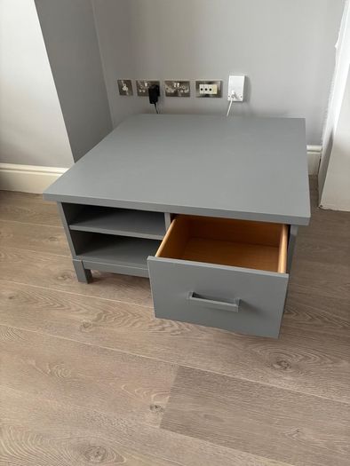 Grey Oak Veneer Obin Coffee Table/TV Stand