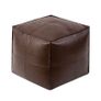 Moroccan Style Dark Brown Storage Pouffe Image 2