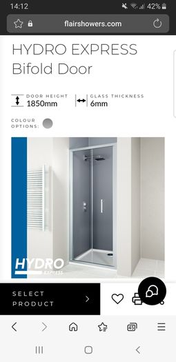 Flair Hydro Express Bifold Door 900mm HYBF90SC Unopened