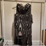 River Island Black print belted bodycon dress Image 2