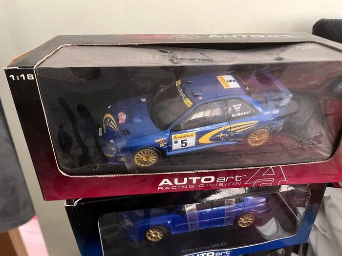 Subaru , Ford Escorts, bmw E30 Diecast 1:18