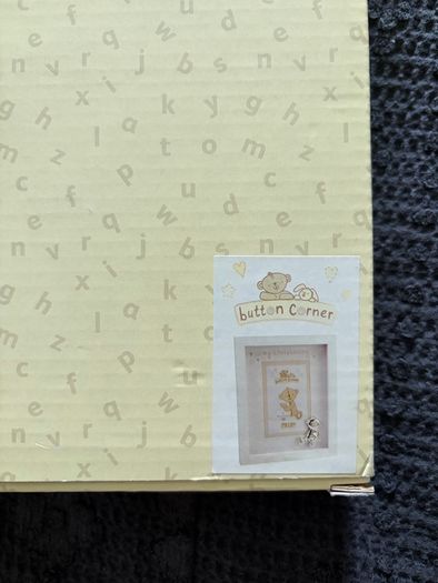 Button Corner My Christening Photo Frame