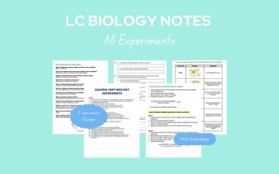 Leaving Cert Biology Experiment Notes