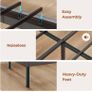 3ft Single Bed Frame 90x190 Upholstered Bed Frame With LED Lights & Charging Station Metal Bed Frame with Upholstered Storage Headboard/Under Bed Storage/Noise Free (Single-90x190cm) Image 3