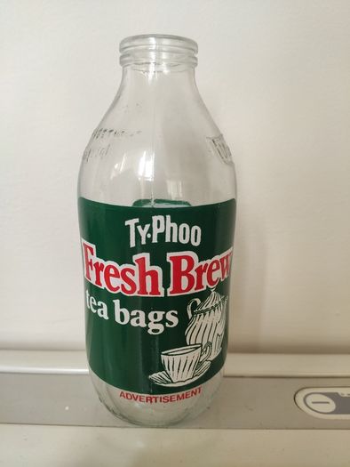 1980s Unigate Milk bottle - Typhoo Tea