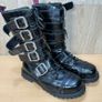Alpha Rangers 14 Hole Black Combat Boots Buckle Gothic Biker Size UK 6 EU 40 Image 7