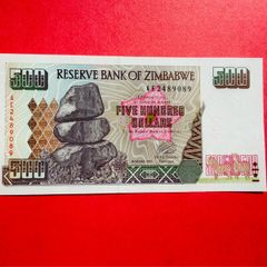 Zimbabwe  500 Dollars  2001   Verified Under Uv Light.  ( Uncirculated )