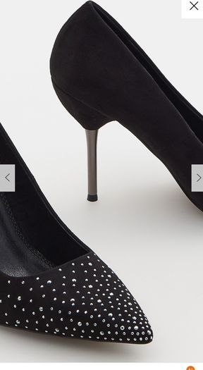 Black High Heels with silver details, Mohito, size 6/39, BRAND NEW