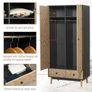 Double Wardrobe with Drawers 90 x 50 x 190 cm Image 4