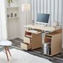 Computer Desk With Shelves And 2 Drawers For Home Office Pc Image 2