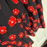 Brand new  new look black midi dress with red flower print Image 2