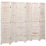 6-Panel Room Divider 210x165 cm Wood Image 2