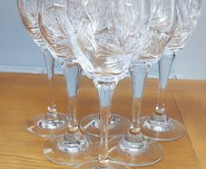 Vintage Bohemia Crystal Wine Glasses