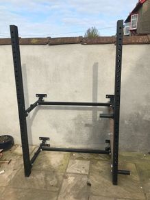 squat rack -wall mounted with bolts etc