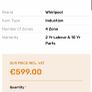 NEW Whirlpool 60cm Induction Hob WFS0160NE Image 2