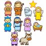 Colour Your Own Nativity Set with Stable, 10 Figures 3D Image 3