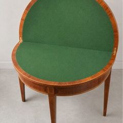Mahogany Demi-Lune Fold over Card Table