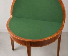 QUICK SALE!Mahogany Demi-Lune Fold over Card Table