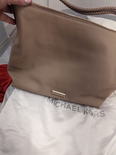 Michael Kors Lexington Large Shoulder Bag in Taupe