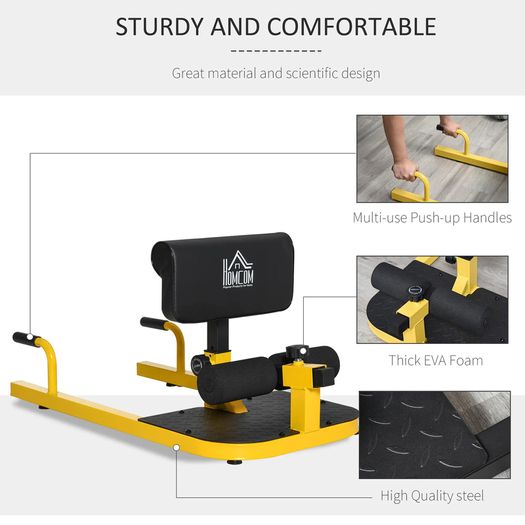 3-in-1 Sissy Squat Machine with Push Up Bars, Home Gym Work Out Leg Fitness Equipment