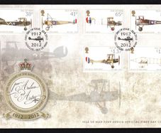 2012 Isle of Man Centenary of the Flying Corps Commemorative Stamps First Day Cover (FDC)
