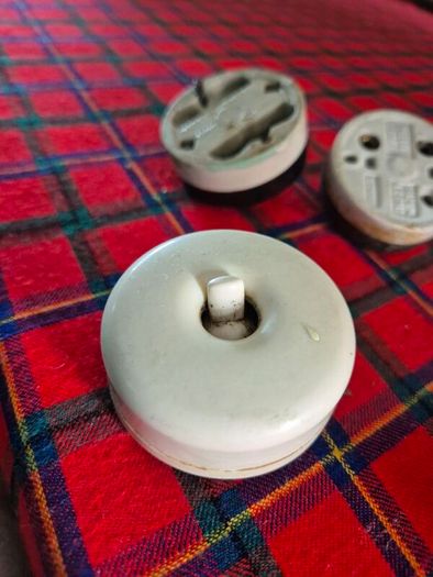 Vintage 3 bakelite original salvaged light switches