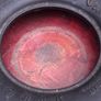 24" Vintage Wooden Turned Firestone Ashtray Image 9