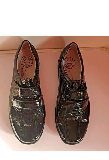 Waldlaufer Henni Black Patent Leather Wide Fit H Comfort Shoes UK3 EU36 BNIB  CAN POST