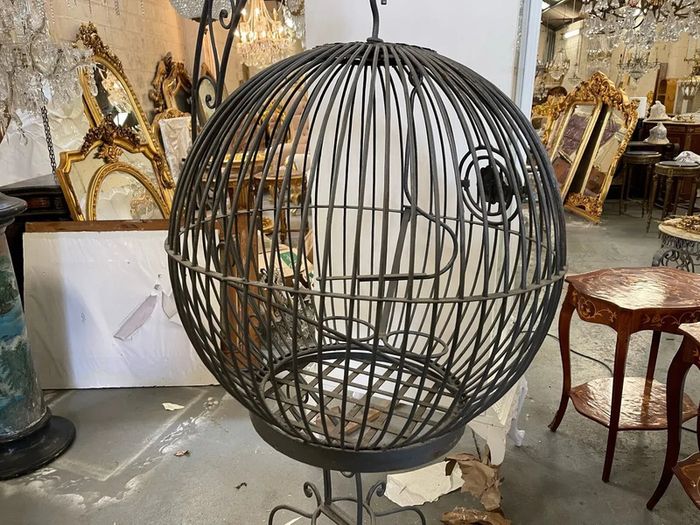 Very large, wrought iron birdcage