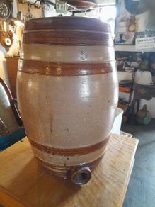 Salt-Glazed Stoneware Barrel