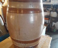 Salt-Glazed Stoneware Barrel