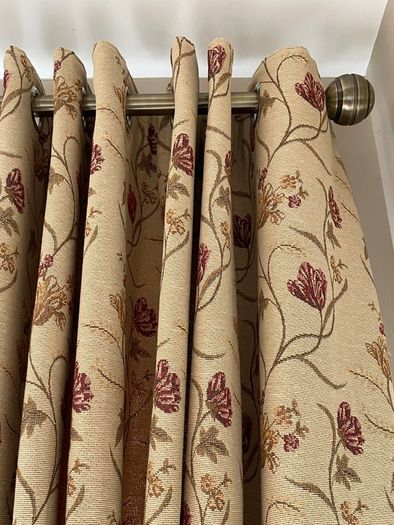 Curtina curtains, curtain pole & tie backs
