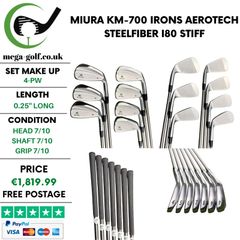 Miura KM-700 Irons / 4-Pw / Aerotech Steelfiber i80 Stiff