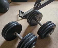 34kg cast iron dumbbells