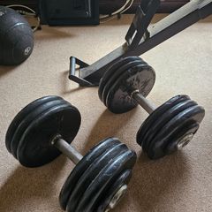 34kg cast iron dumbbells