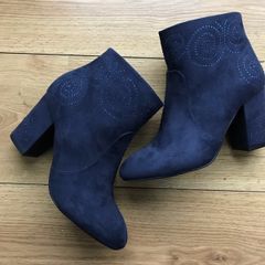 Navy Ankle Boots