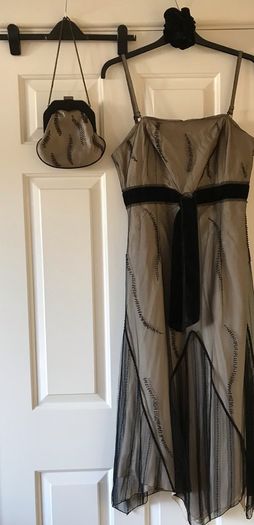 Ladies Black Lace Dress & Bag by Coast