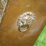Vintage Hammered Brass Fireplace  Box 20" x 16" x 7" Image 5