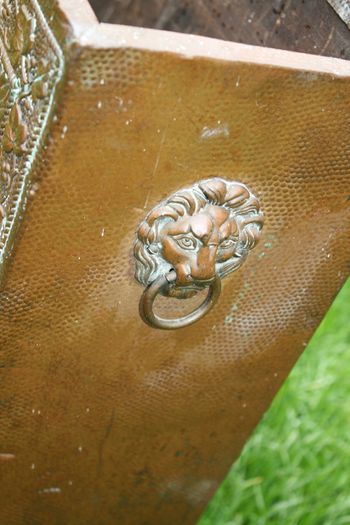 Vintage Hammered Brass Fireplace  Box 20" x 16" x 7"