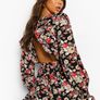 elegant floral backless playsuit in size 10 Image 4