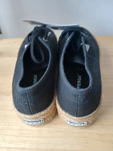 Superga 2790 Cotropew Rope Platform Black - UK 6 / EU 39.5 - Brand New