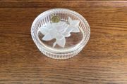 Vintage French lead crystal lidded trinket dish