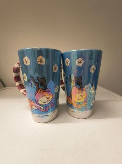 Snowman Ceramic Mugs Vintage.
