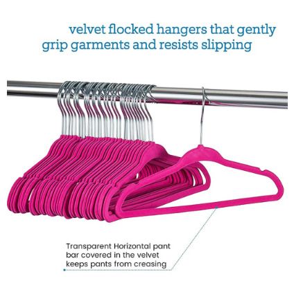 BRAND NEW 10pcs Non-Slip Velvet Kids Hangers For Jackets, Pants, & Dress Clothes hangers for clothes